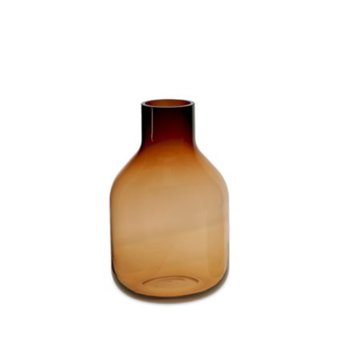Vaso de Vidro Âmbar