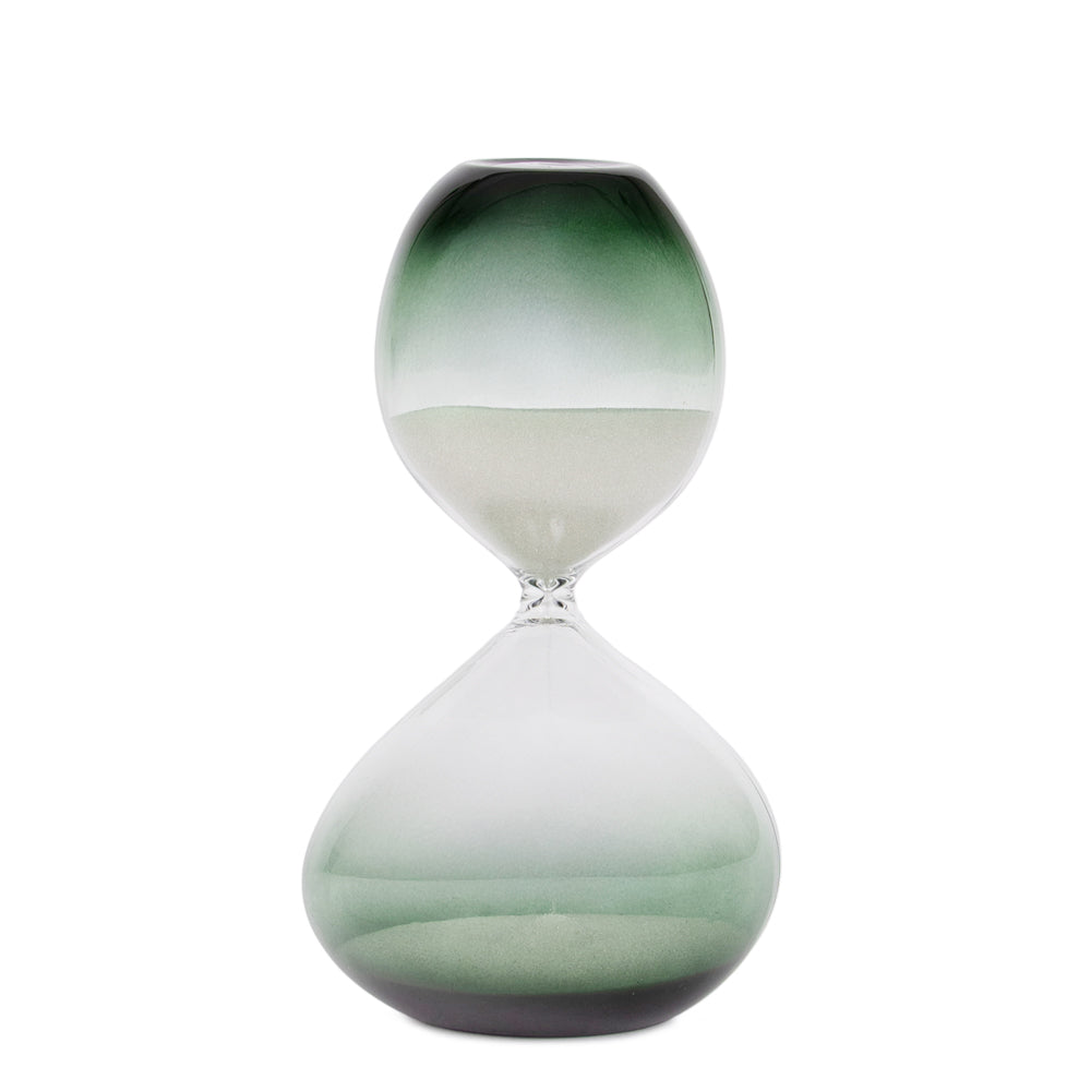 Ampulheta em Vidro Degradê Verde 30 min