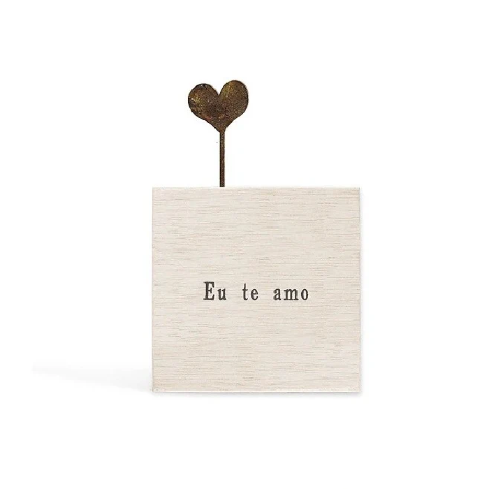 Bloco Cubo Madeira Eu Te Amo