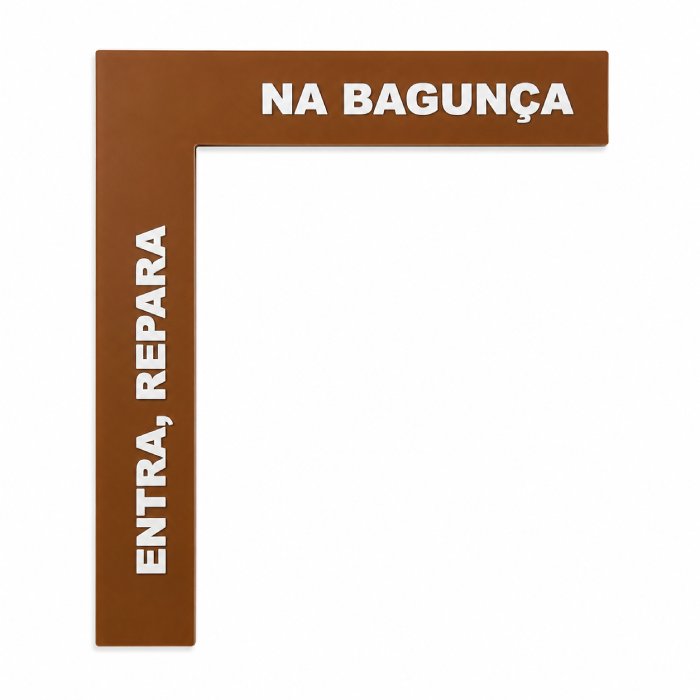 Placa Batente de porta Acrílica" Entra, repara..."