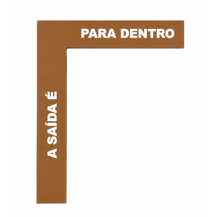 Placa Batente de Porta Acrílica "A Saída..."