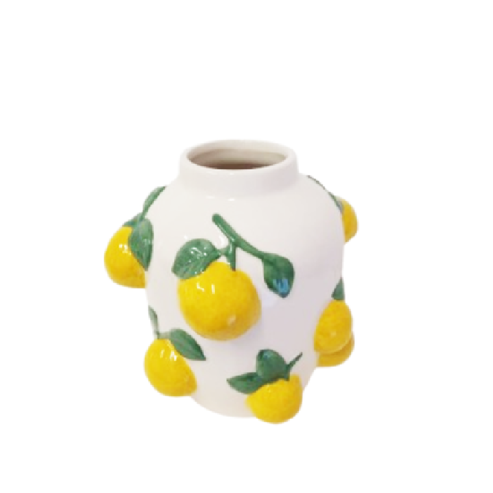 Vaso Decorativo com Laranja em Relevo