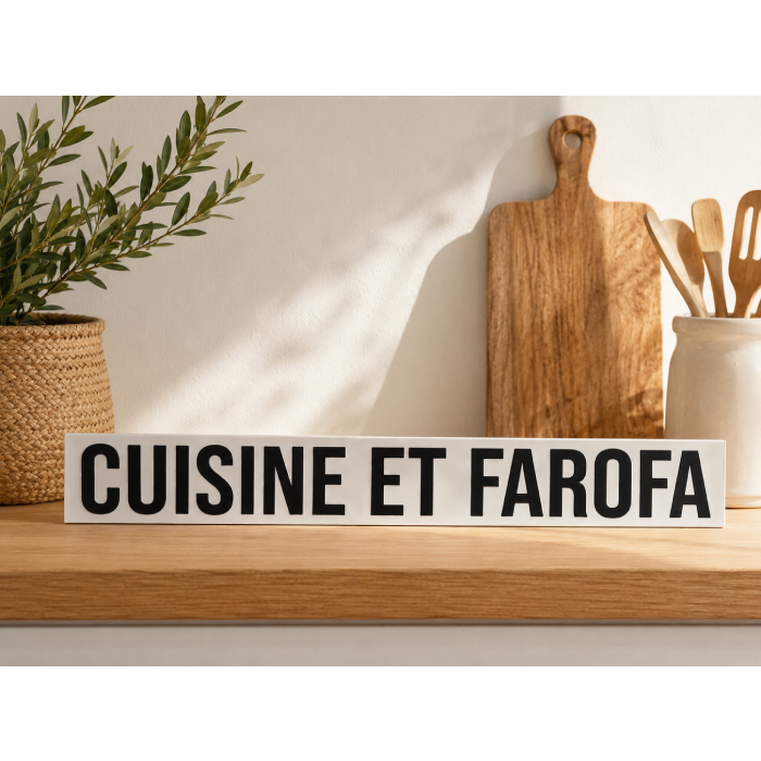 Quadro Acrílico Vazado - Cuisine Et Farofa P&B