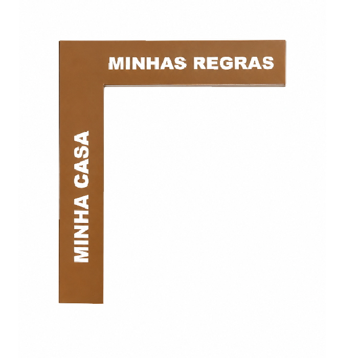 Placa Batente de Porta Acrílica "Minha Casa..."