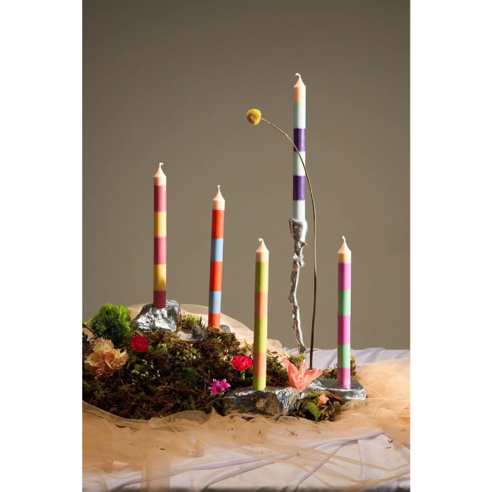 Conjunto de Velas Listradas Blossom