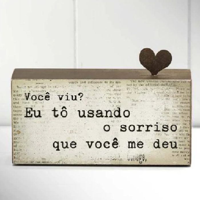 Bloco de Madeira " Você Viu? Eu to Usando..."