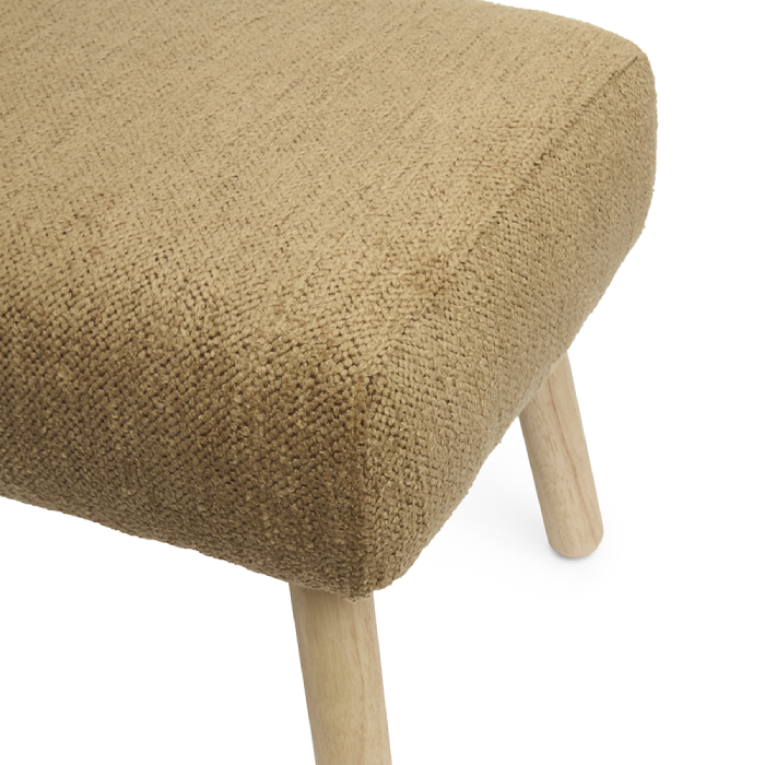 Pufe em Madeira e Boucle