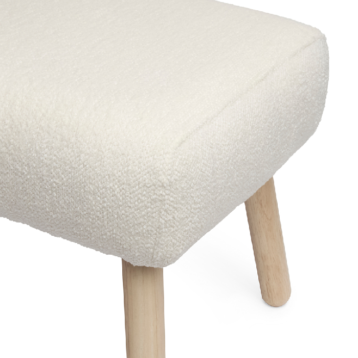 Pufe em Madeira e Boucle