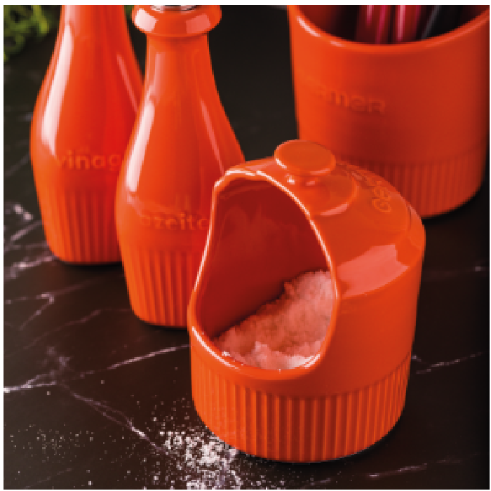 Saleiro de Porcelana Laranja