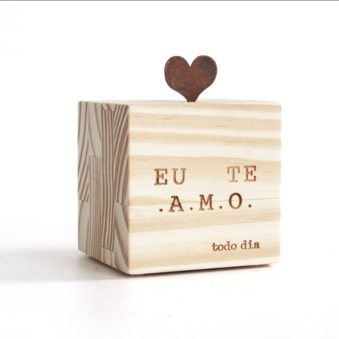 Bloco Cubo " Eu Te Amo Todo Dia "