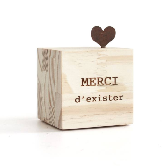 Bloco Cubo " Merci D'exister "