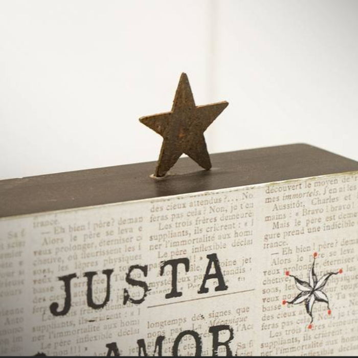 Bloco de Madeira "Consideramos Justa Toda..."