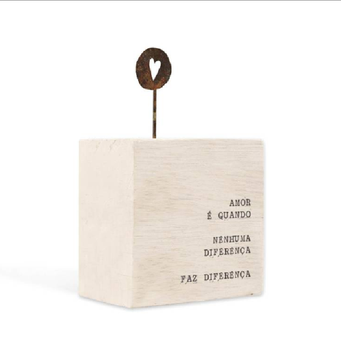 Bloco Cubo "Amor é Quando..."