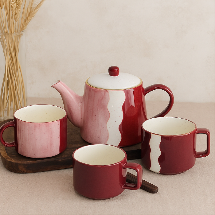 Bule Porcelana Aquarela
