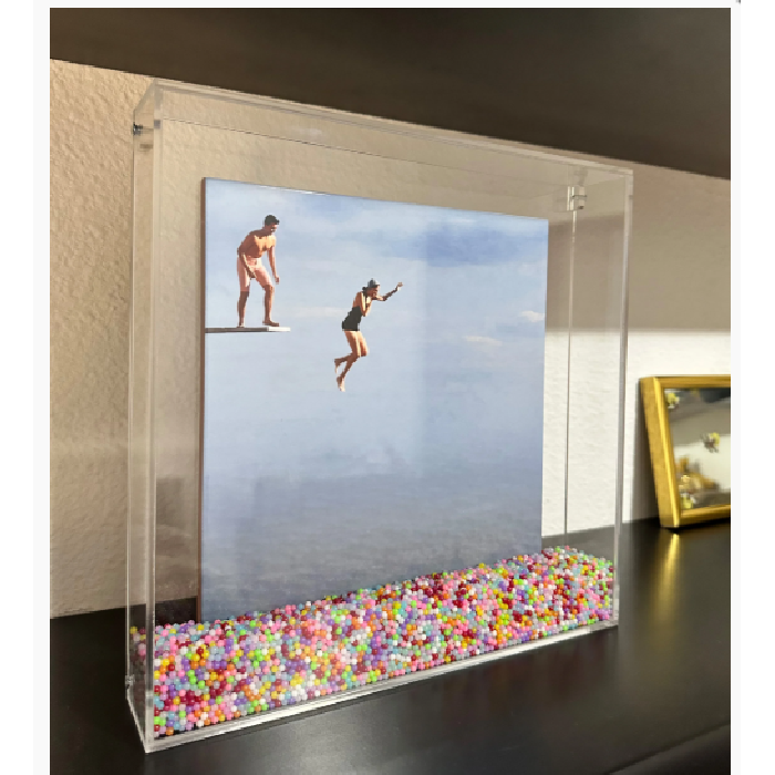 Quadro de Acrilico Piscina de Bolinhas 25x25 - Greghi Desing