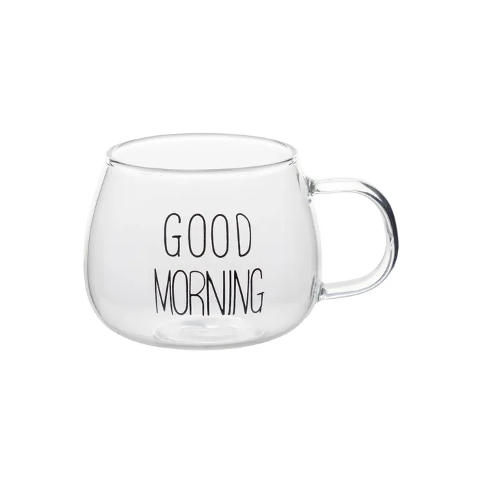 Xicara de Vidro Good Morning