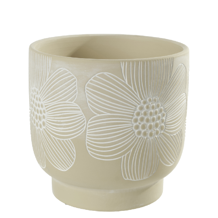Cachepot Decorativo Cerâmica Flor
