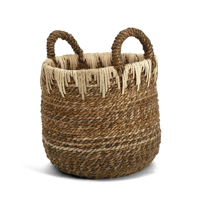 Cesto de Fibra Natural Round