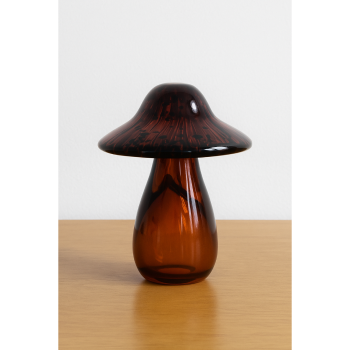 Cogumelo de Vidro Decorativo P
