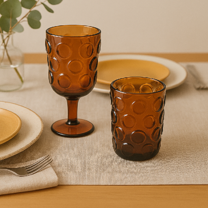 Copo Bolhas Âmbar