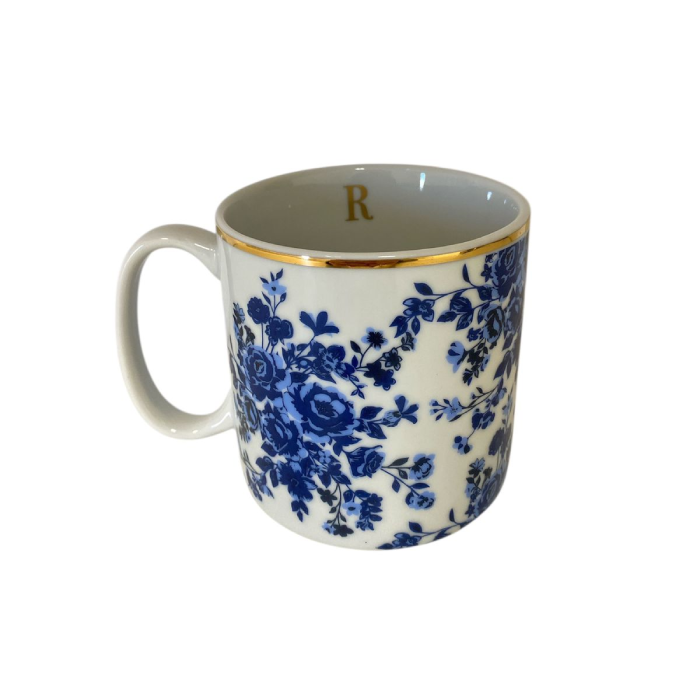 Caneca Floral Blue Monograma