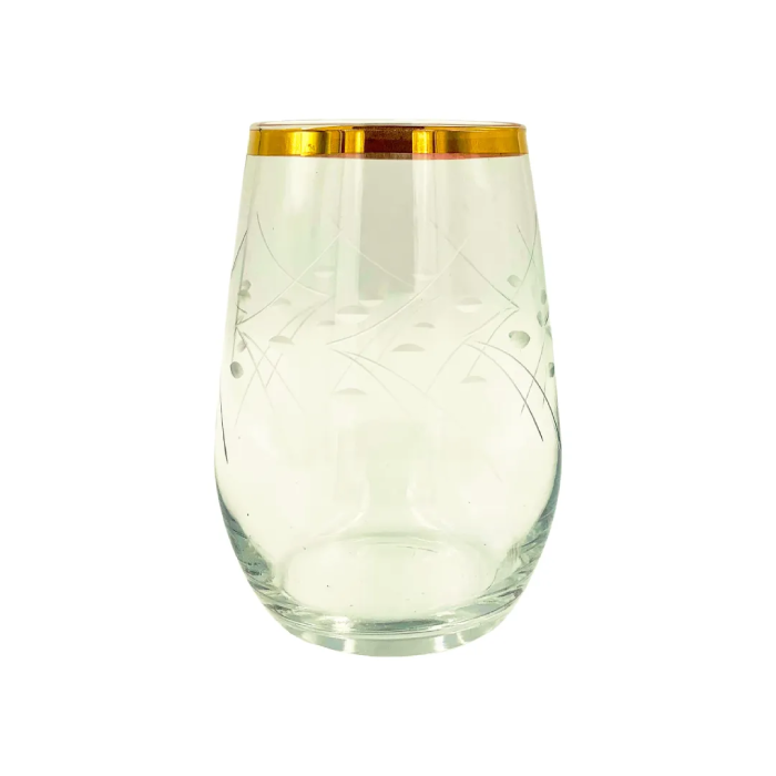 Copo Bola Lapidado Ouro