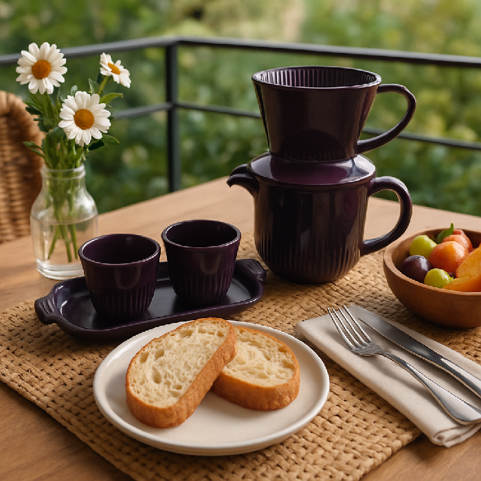 Bandeja de Porcelana Roxo