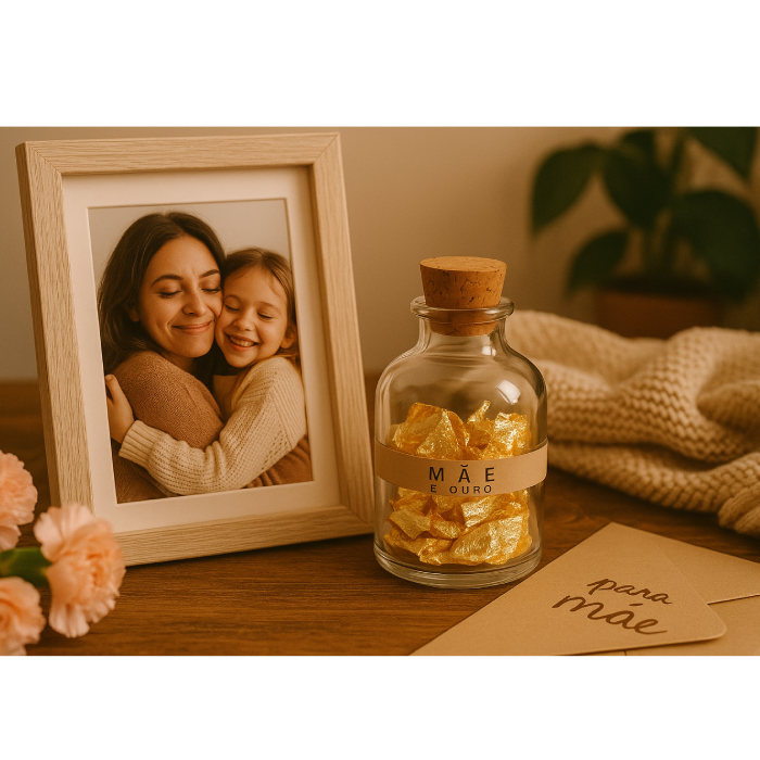 Garrafinha "Mãe é Ouro"