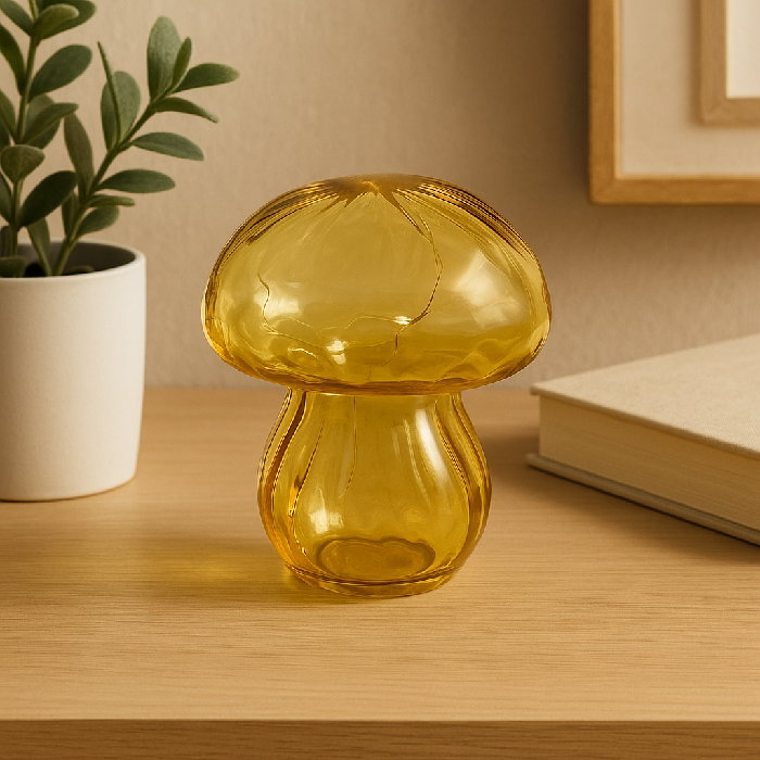 Luminária Led Cogumelo Amarelo