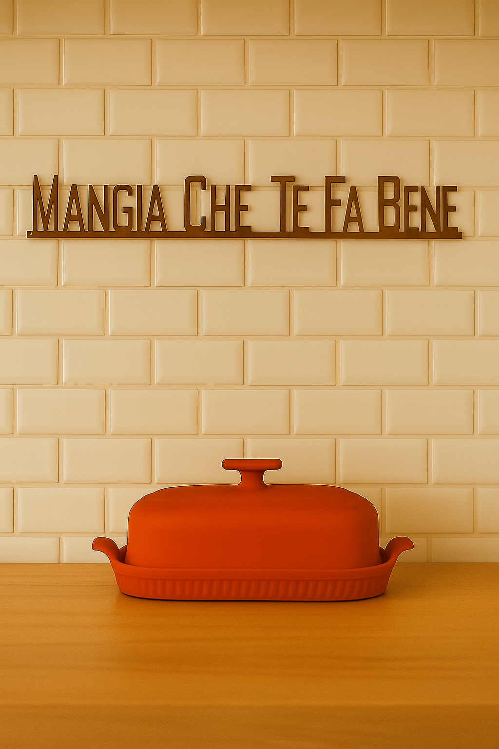 Manteigueira de Porcelana Laranja