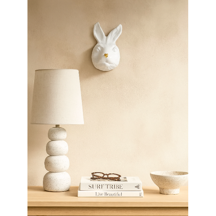 Máscara Coelho em Porcelana com Focinho Ouro