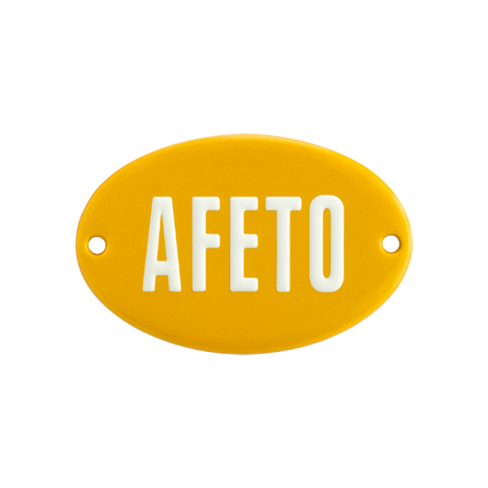 Mini Placa Afeto - AMARELO