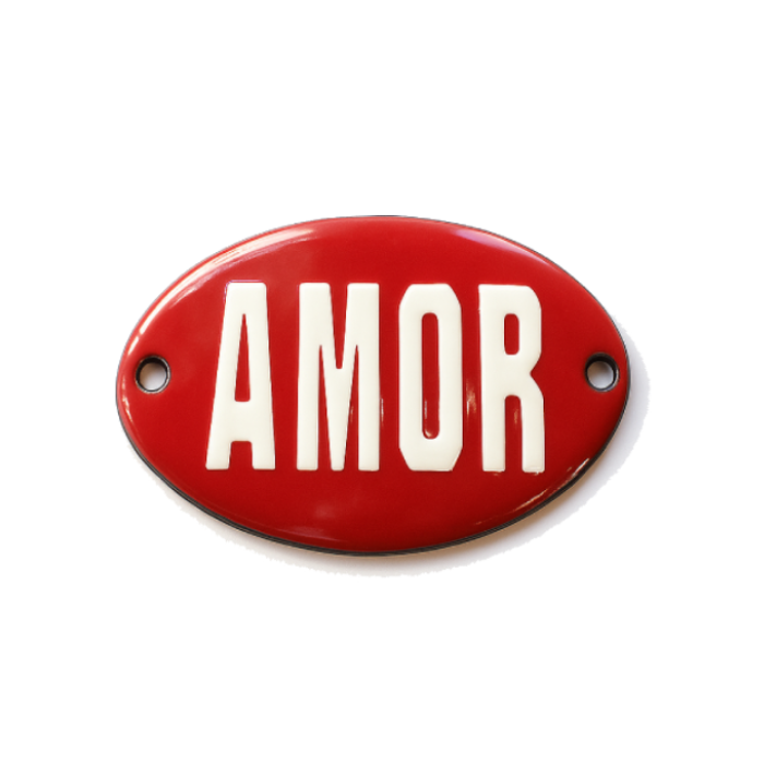 Mini Placa Amor - VERMELHO