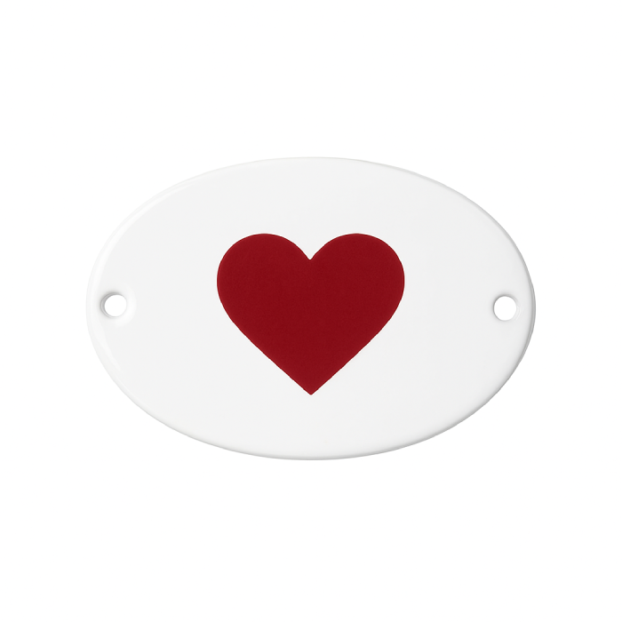 Mini Placa Coração - Vermelho