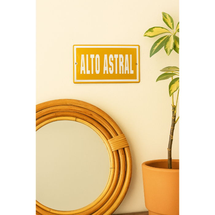 Placa Decorativa Esmaltada Alto Astral