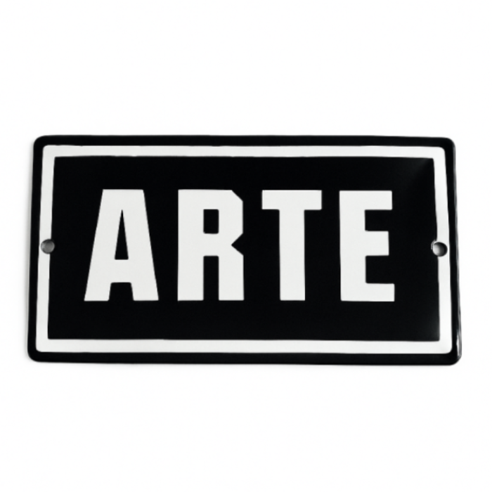 Placa Decorativa Esmaltada Arte