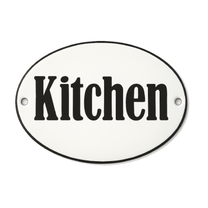 Placa Decorativa Esmaltada Kitchen