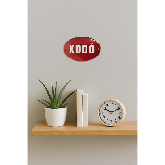Placa Decorativa Esmaltada Xodó