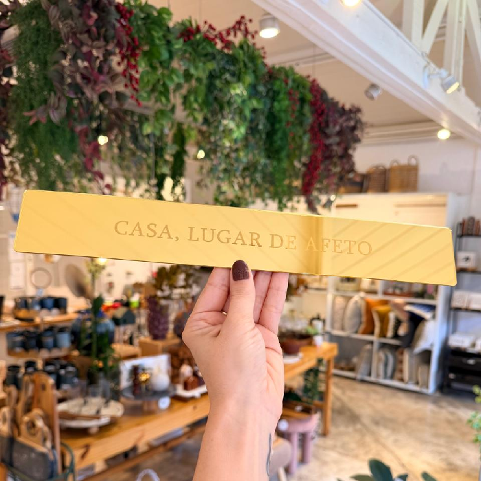 Placa Espelhada de Acrílico - Casa Lugar De Afeto