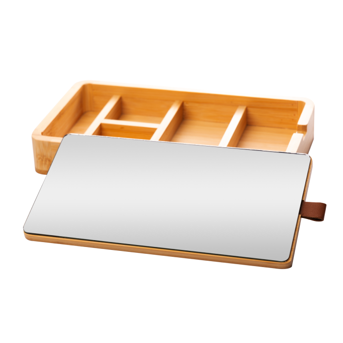 Porta-Joias de Bambu com Espelho