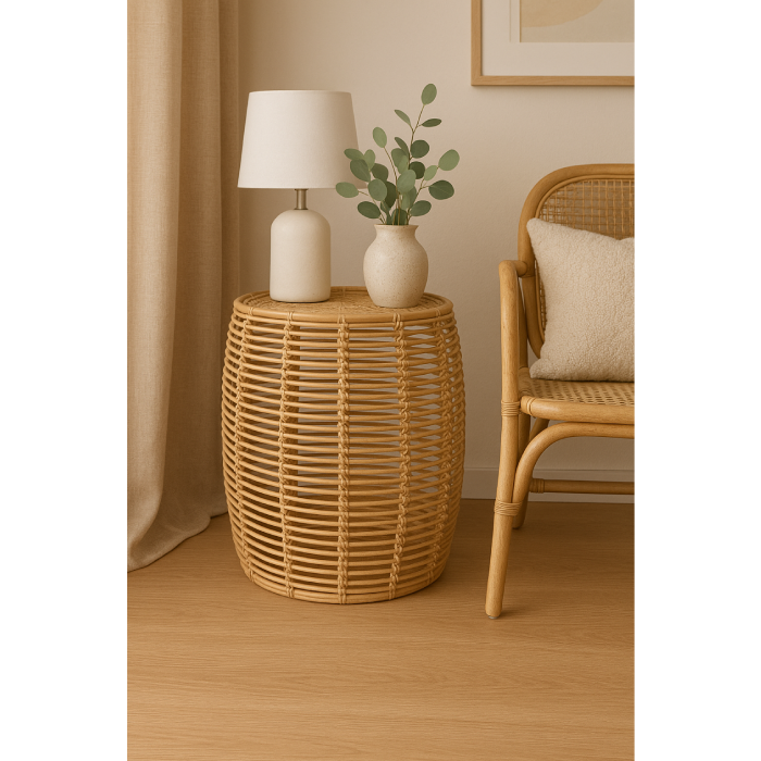 Puff Natural em Rattan P