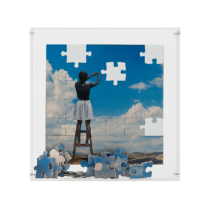 Quadro Acrílico Quebra Cabeça 25x25 - Greghi Desing