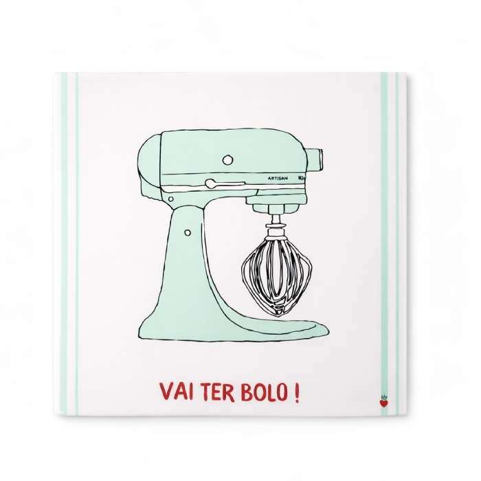 Quadro Azuleicha Batedeira - Vai Ter Bolo