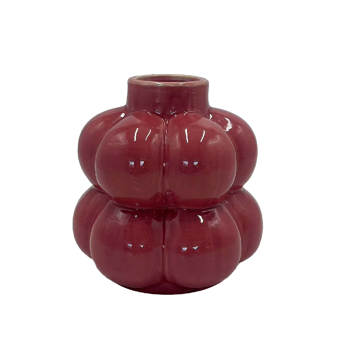 Vaso de Cerâmica Bordô