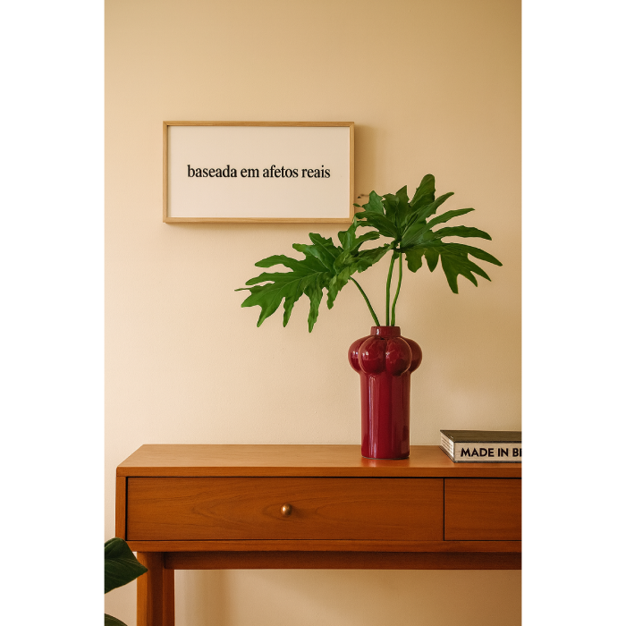 Vaso de Cerâmica Bordô