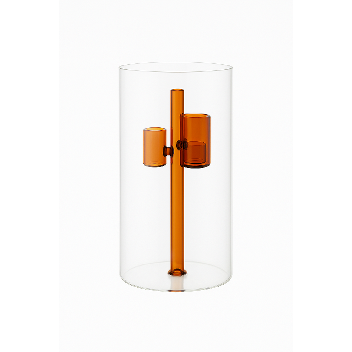 Vaso de Vidro Âmbar