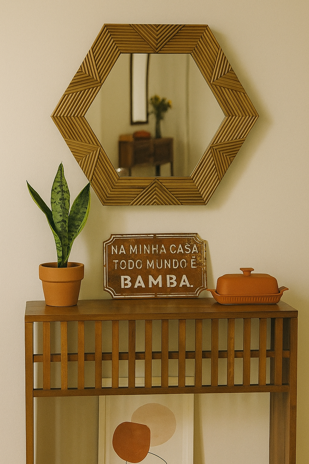 Espelho em Bamboo