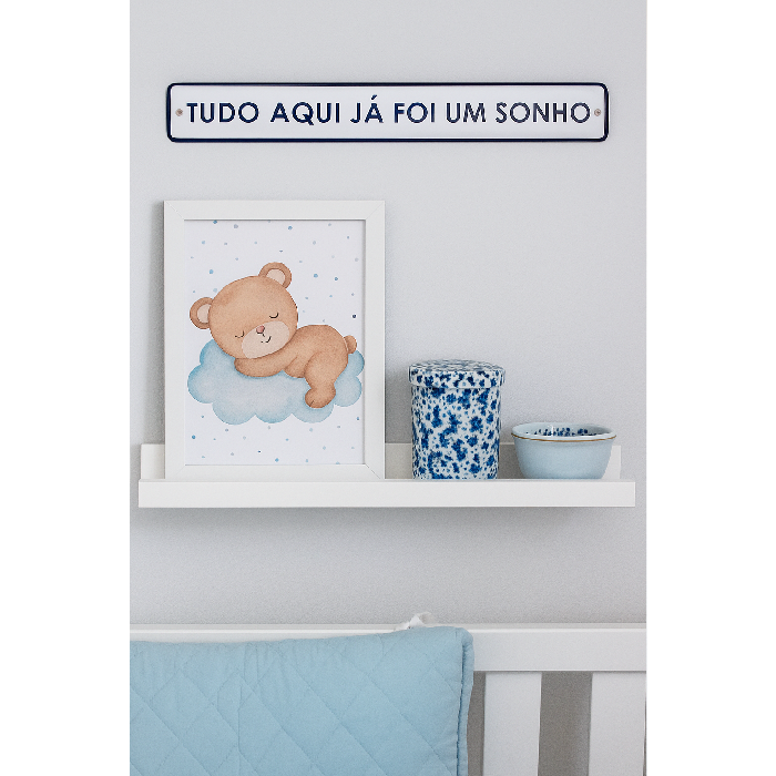Placa Decorativa Esmaltada Tudo Aqui Já Foi Um Sonho