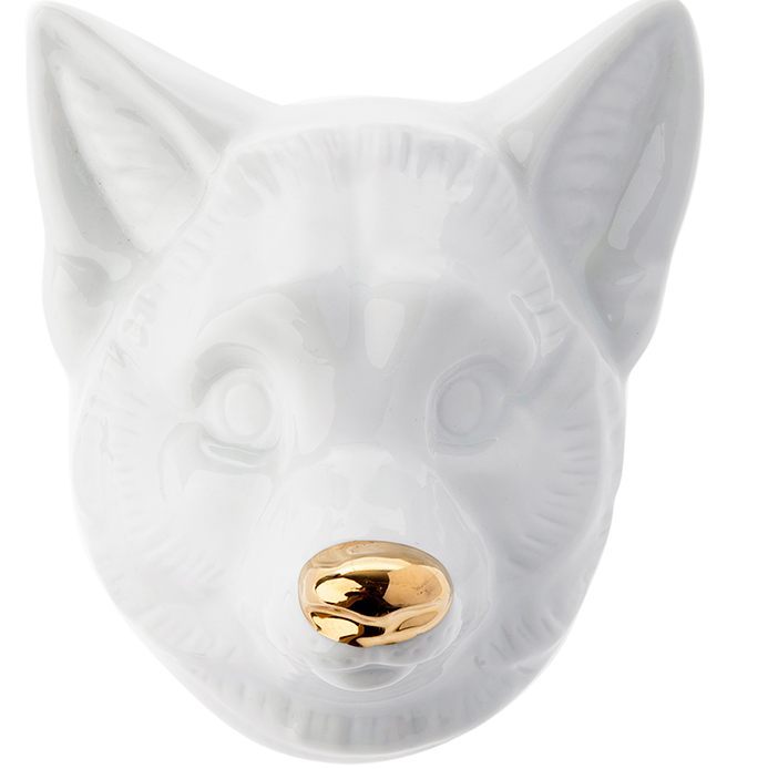 Máscara Raposa em Porcelana Focinho Ouro