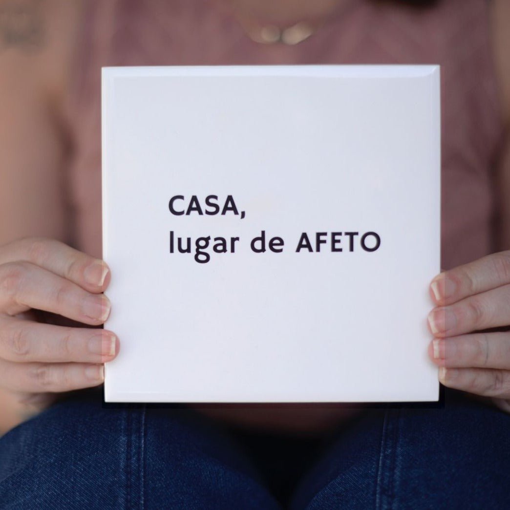 Azulejo Decorativo Casa, Lugar de Afeto - casaquetem